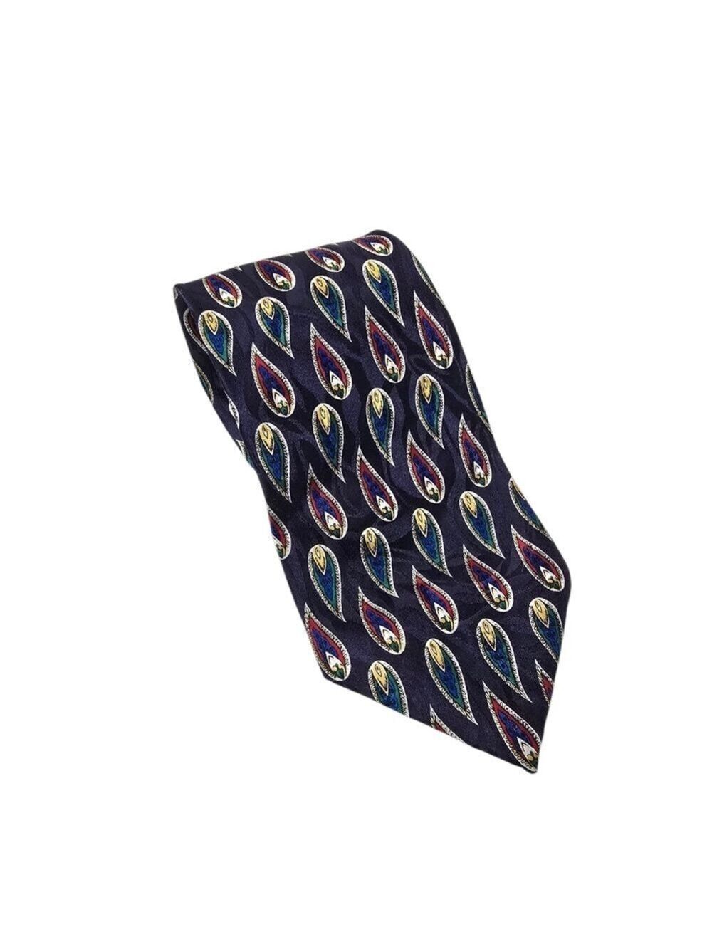 Park Avenue Blue Printed Silk Tie